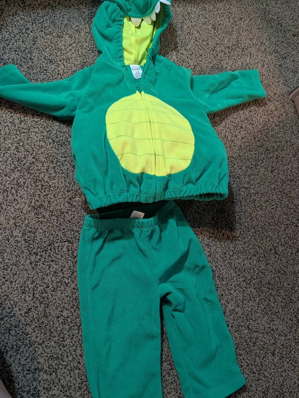 Carter's Green and Yellow Dino Hoodie & Pants Costume Set - Picture 1 of 4